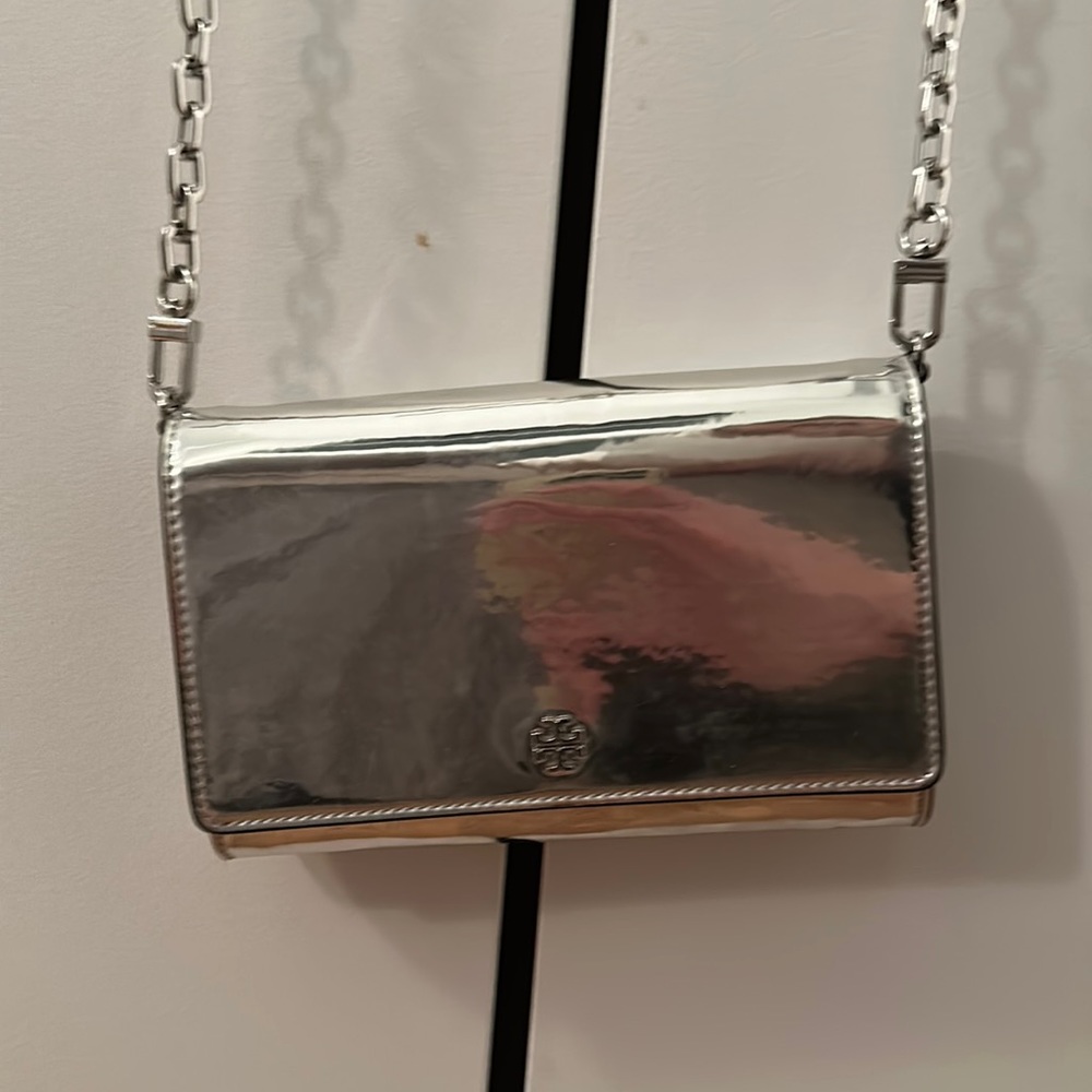 Tory Burch Clutch (Silver, Vintage)